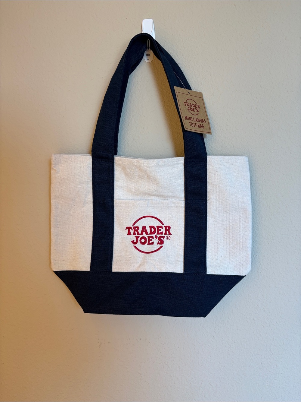 Trader Joe’s Navy Mini Canvas Tote Bag